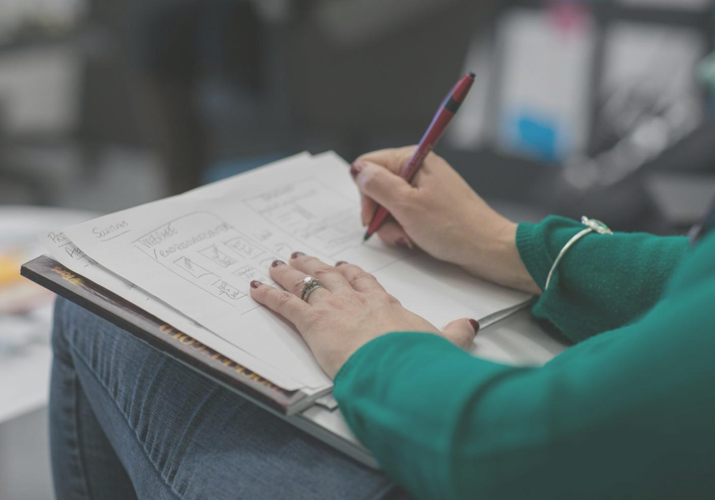 Strategic financial review session with business metrics